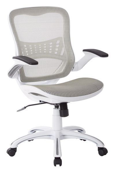 CHRYL26-WH WHITE MESH BACK AND SEAT OFFICE CHAIR