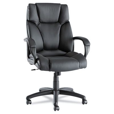 Fraze Series High-Back Swivel/tilt Chair, Black Leather
