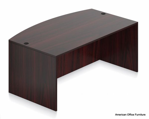 Laminate Bow Front Desk Shell 71" x 41" - AOF K5189