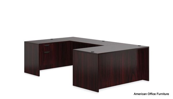 Executive "U" Desk with Two Hanging Pedestals 71" x 108" - OTG - AOF