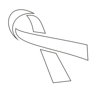 Awareness Ribbon Stencil