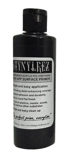  Stynylrez Acrylic Primer Black Flat 4oz by Badger Air  Brush