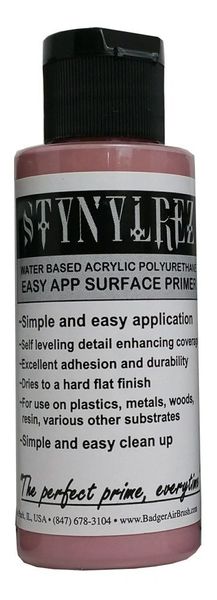 Michigan Toy Soldier Company : Badger - Stynylrez Water-Based Acrylic Primer  Dull Pink 4oz. Bottle