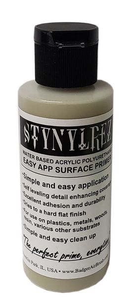 Badger Air-Brush Snr-210 Stynylrez Water Based Acrylic Polyurethane 3-Color Primer 2-Ounce White Gray Black