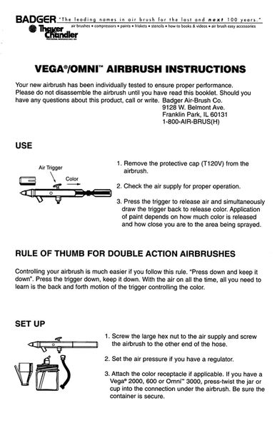 Thayer & Chandler Vega 2000 Airbrush Kit