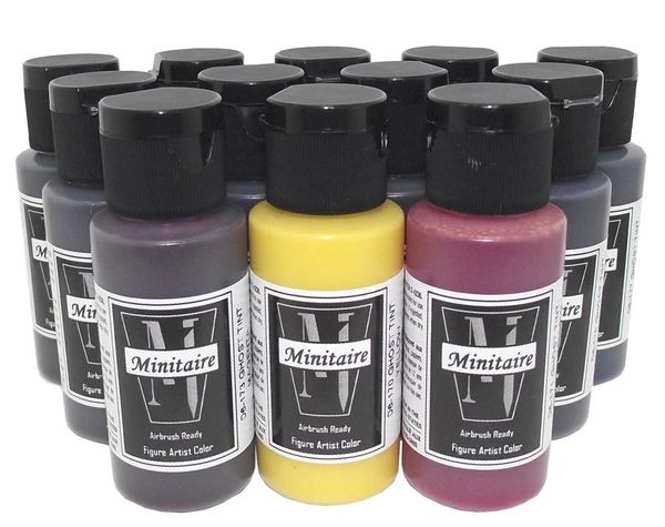  BADGER Nail Flair Fingernail Airbrush Paint 12 Color