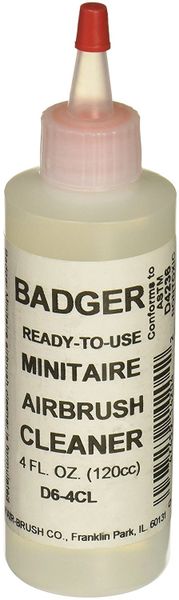 Badger Airbrushes Minitaire Paints: Cleaner