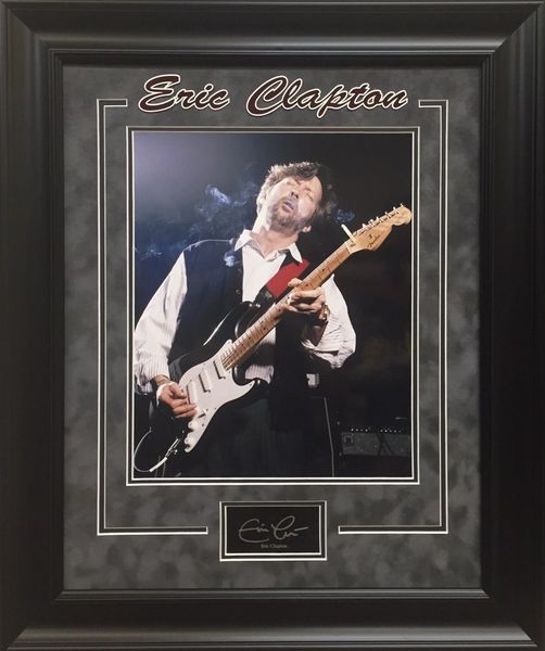 ERIC CLAPTON 11X14 PHOTO WITH ENGRAVED REPLICA AUTOGRAPH