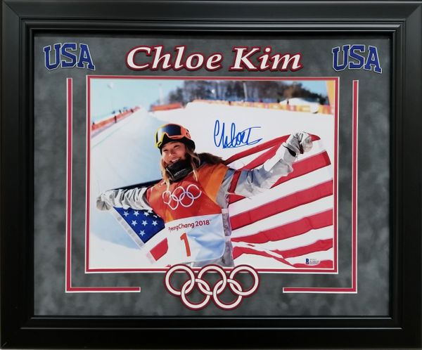 Chloe Kim signed 11x14 2018 Olympics Team USA Snowboarding Gold Medalist