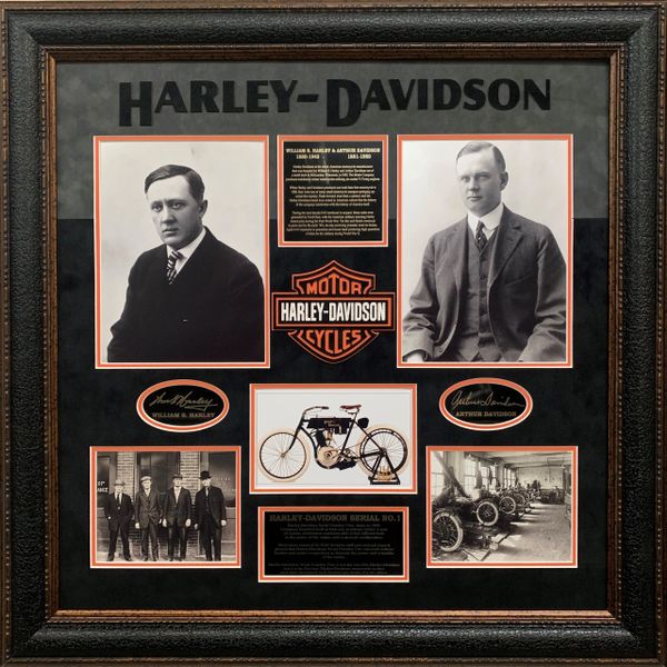 HARLEY-DAVIDSON FOUNDERS COLLAGE WILLIAM S. HARLEY & ARTHUR DAVIDSON
