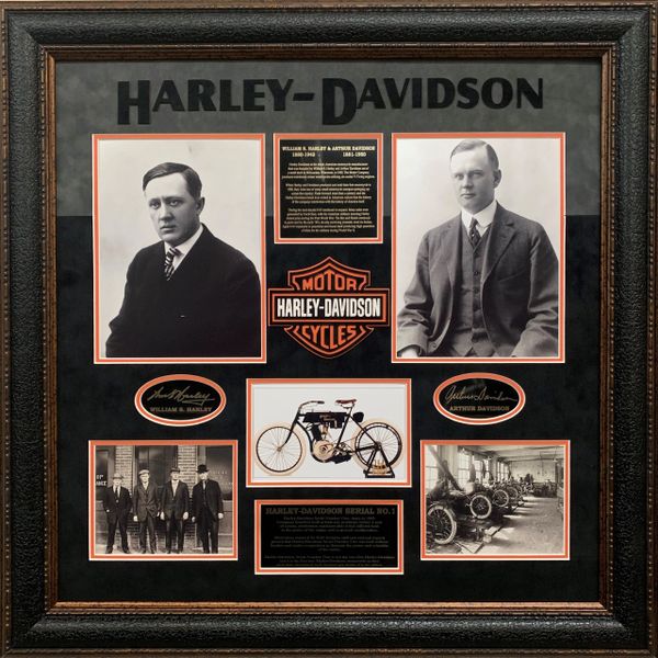 HARLEY DAVIDSON FOUNDERS COLLAGE WILLIAM S. HARLEY ARTHUR DAVIDSON