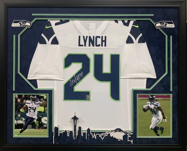 JERSEY FRAMING WITH SUEDE MATS AND BOTTOM BANNER OR LOGO
