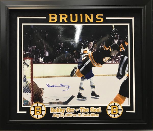 BOBBY ORR "THE GOAL" BOSTON BRUINS SIGNED 16X20 PHOTO