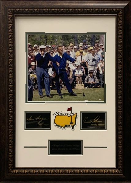 BEN HOGAN AND ARNOLD PALMER 11X14 PHOTO W/ ENGRAVED REPLICA AUTOGRAPHS