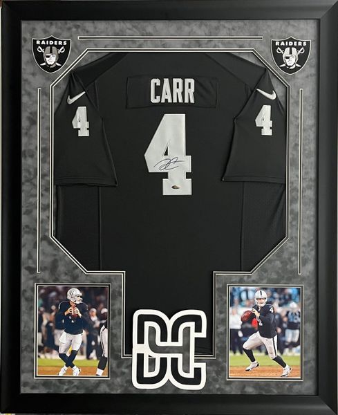 DEREK CARR RAIDERS SIGNED JERSEY  Autographed Framed Memorabilia