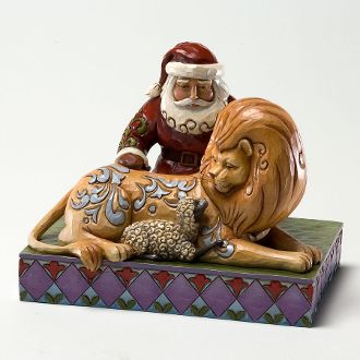 Jim Shore Heartwood Creek Santa with Lion and Lamb 4022920