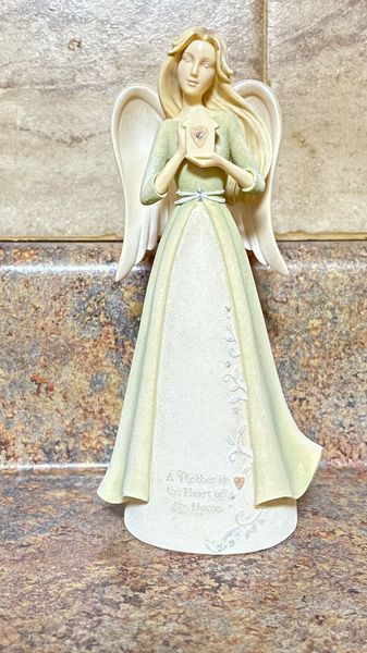 FOUNDATIONS MOTHER HEART ANGEL FIGURINE 6004086