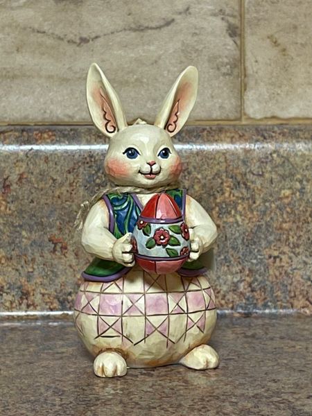 Jim Shore Heartwood Creek Pint-Sized Bunny With Egg 4025799