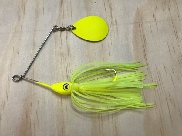 BAMA HOG W/CHARTREUSE HEAD SINGLE COLORADO BLADE SPINNERBAIT ...