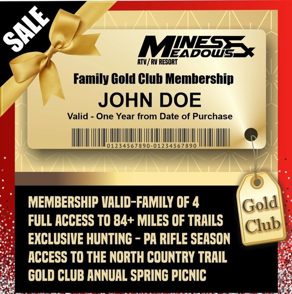 Family Gold Annual Membership HOLIDAY SALE