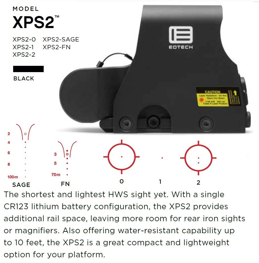 EOTech XPS2 Holographic Weapon Sight LASER's, Binoculars, Scopes, and