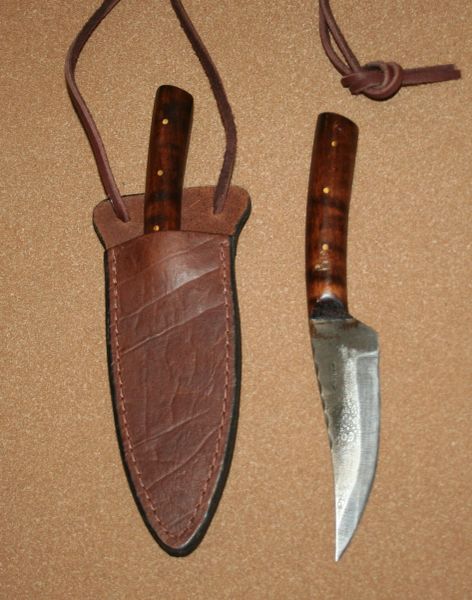 K75 3 PIECE Knife Set LEATHER WRAPPED HUNTING KNIVES w/ SHEATH. **MUST  HAVE ITEM**