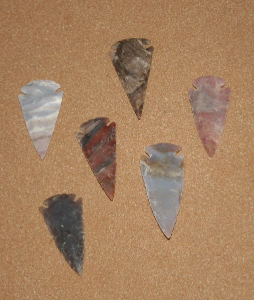 Hand Chipped Arrowheads 2" - 3" price each