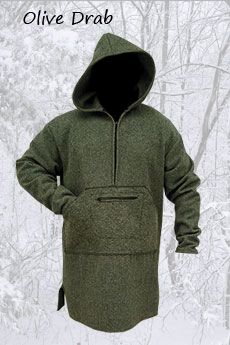 Northwoods Anorak Olive Drab (Blanket Weight Heaviest Wool)