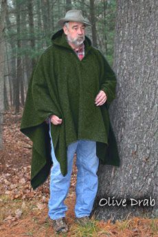 Poncho Olive Drab Tall (Blanket Weight)