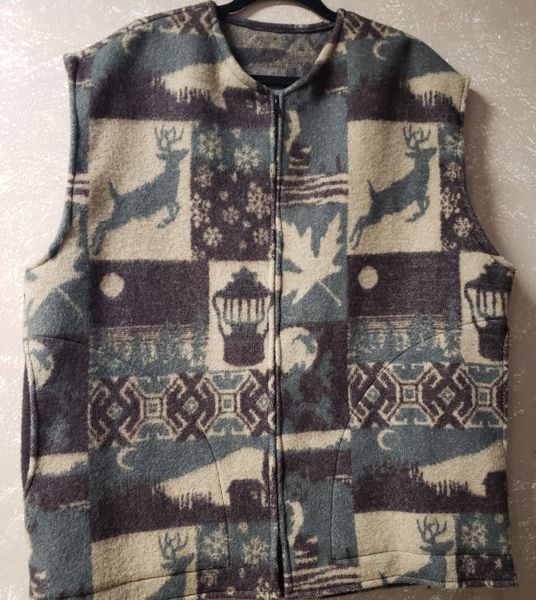 Wool Vest Rustic Camp (Blanket Weight Heaviest Wool) Asbell Wool