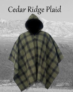 Poncho Cedar Ridge Plaid