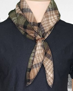 Wool Bandana W/Slide Evening Stand Brown