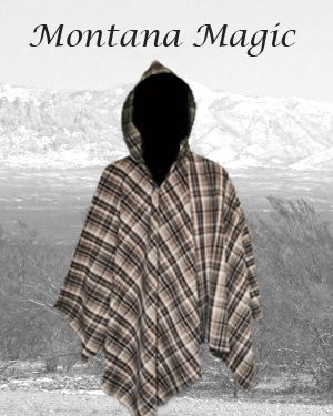 Wool Poncho Montana Magic