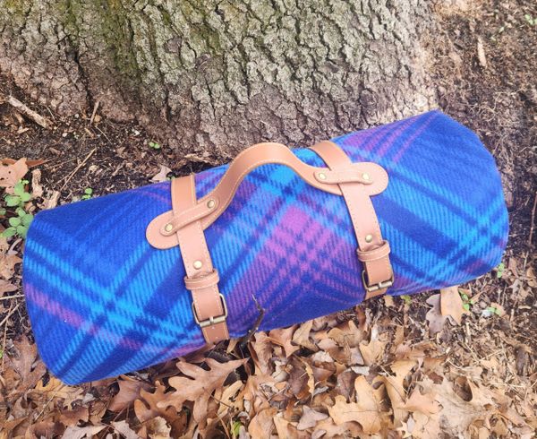 Wool Blanket Roll W/ Leather Carry Strap