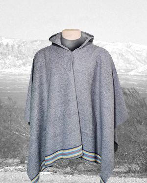 Wool Poncho Light Grey