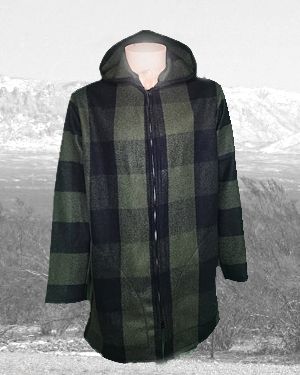 Wool Canoe Jacket Green & Black Buffalo Plaid