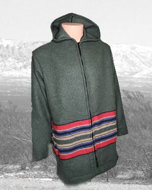 Wool Canoe Jacket Olive Stripe