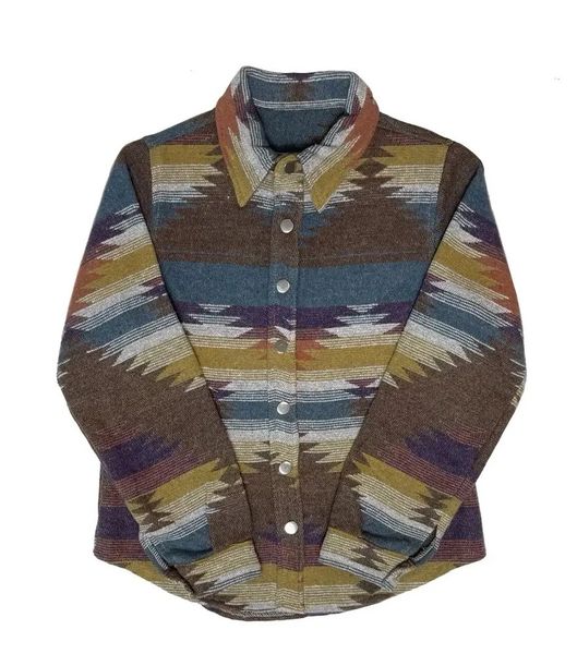 Heavy Navajo Womens Shirt Jac Coffee
