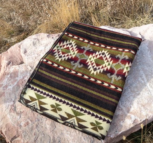 Alpaca Wool Blanket Cactus Green