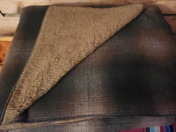 Wool Blanket Sherpa Lined