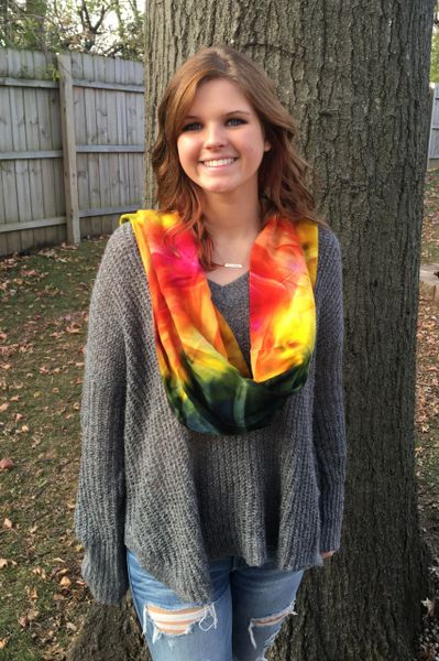 Rainbow Tie Dye Scarf