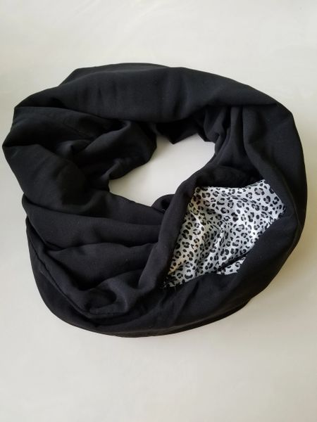 Black Peachskin Scarf