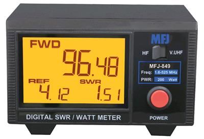 MFJ-849, WATTMETER, DIGITAL, HF/VHF/UHF, 200W