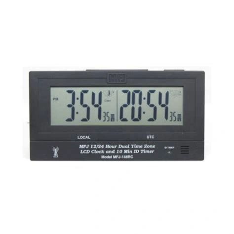 MFJ-148RC, DUAL TIME LCD CLOCK, ATOMIC W/GMT ZONE, ID TIMER