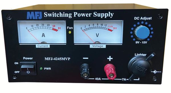 MFJ-4245MVP 45 Amp Power Supply with Power Poles