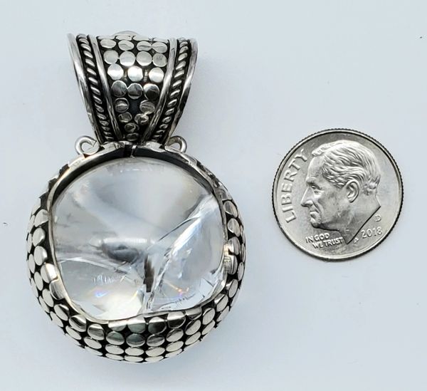 Crystal Spinners 25 mm Sphere Solid Handmade Sterling Silver Beads of