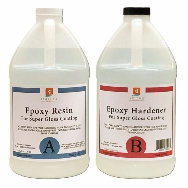 EPOXY RESIN 24 Gal Kit For Super Gloss Coating And Table Tops (12 ...