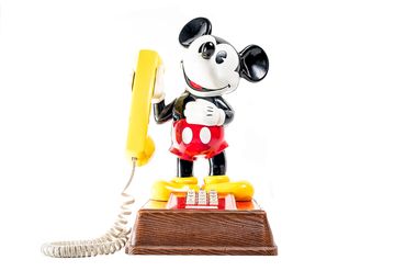 Antique Mickey Mouse corded telephone