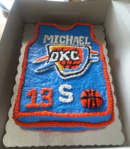 Basketball Jersey Cutout 1/2 Sheet Cake – Tiffany's Bakery