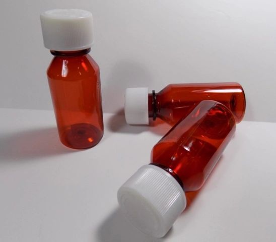 1 oz Green Graduated Oval RX Bottles with Child-Resistant Caps